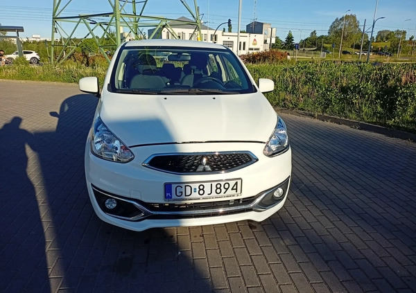 Mitsubishi Space Star cena 29800 przebieg: 75400, rok produkcji 2018 z Gdańsk małe 137